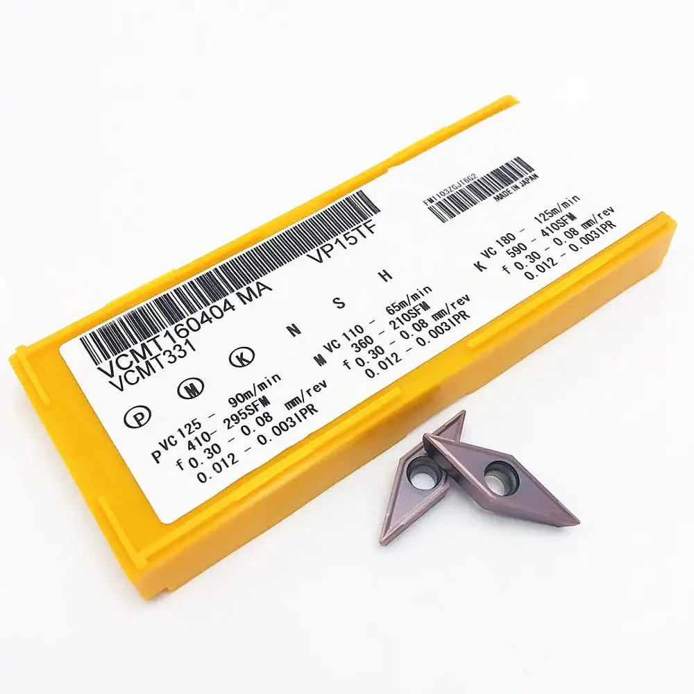 

10PCS carbide insert VCMT160404 MA VP15TF internal turning tool cutting tool VCMT 160404 turning insert VCMT lathe parts tool