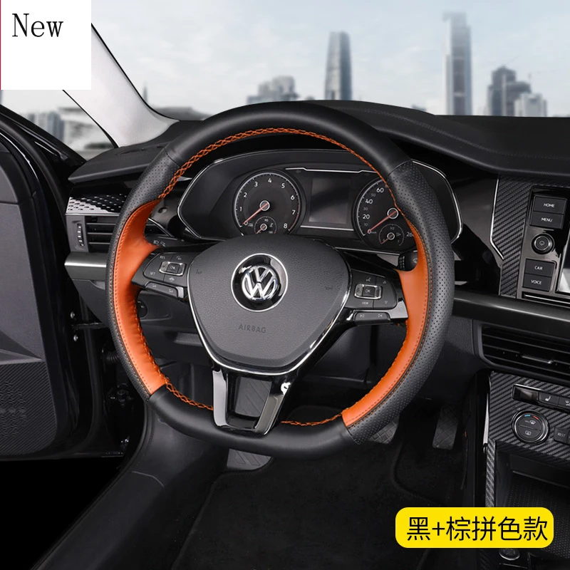 

for Volkswagen Passat 2019 2020 High-quality Custom Leather Hand-stitched Car Steering Wheel Cover Car Accessories