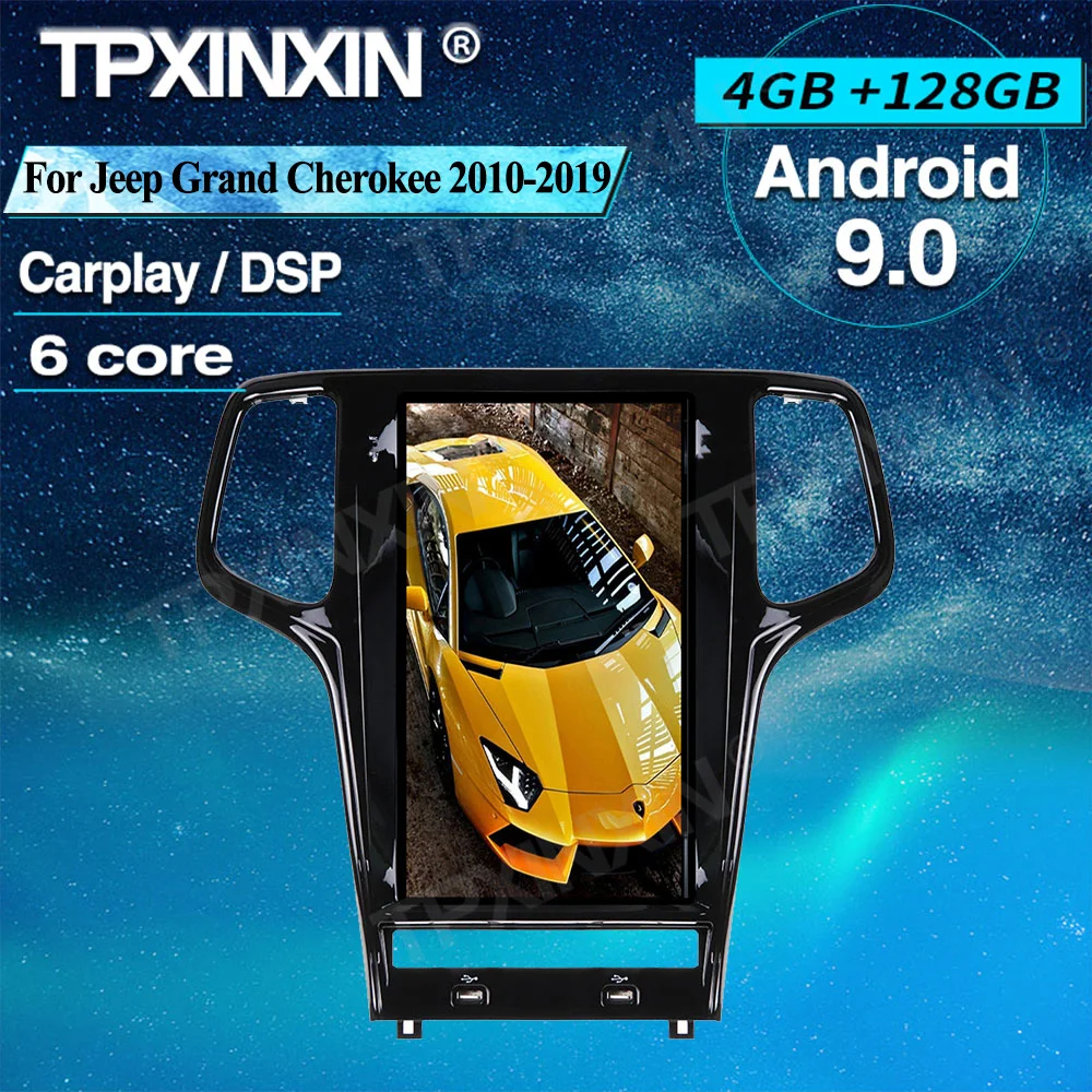 

PX6 13,6 дюймов для Jeep Grand Cherokee 2010-2019 Черный Android автомобильный GPS-навигатор стерео головное устройство мультимедийный плеер авторадио