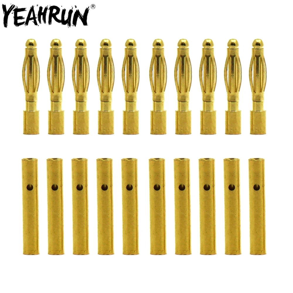 YEAHRUN 10 пар 2 мм/3 5 мм/4 мм позолоченный аккумулятор с дистанционным управлением