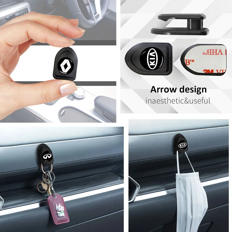 1 шт. автомобильный значок мини крючок на спинку сиденья автомобиля эмблема Крюк