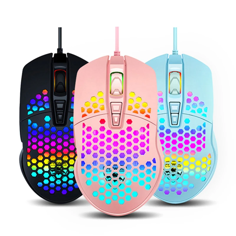 V9 Glare Eating Chicken игровая Проводная мышь USB полое отверстие сотовая легкая RGB цветная