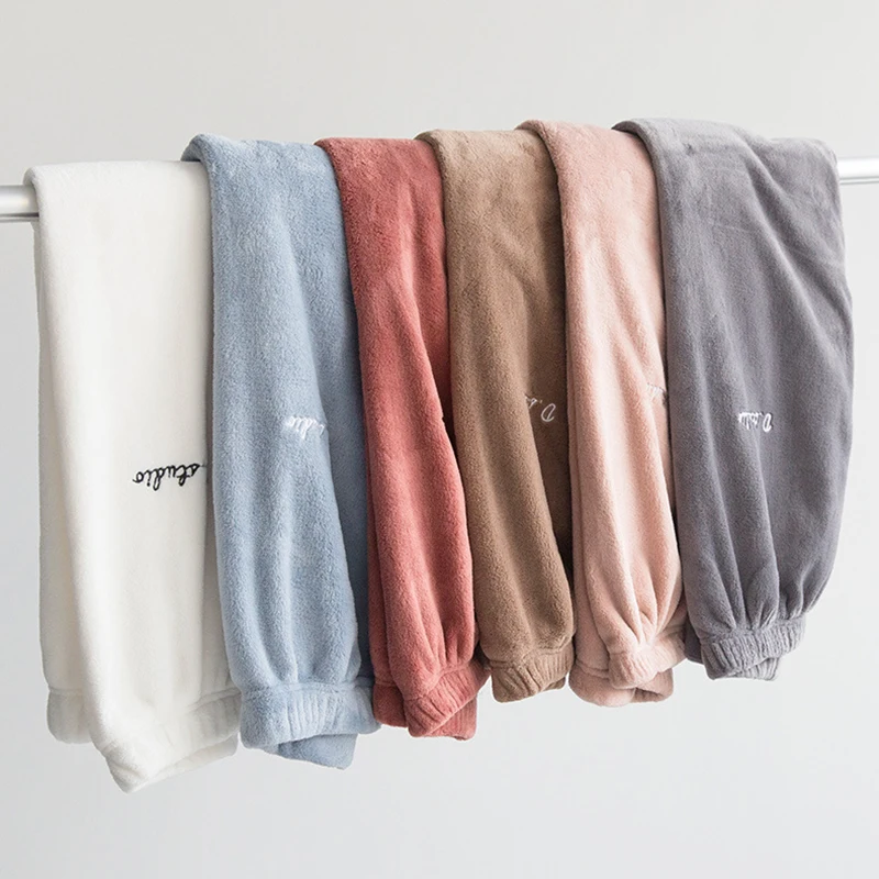 Осенне зимние женские брюки новая женская модная тенденция фланелевые толстые