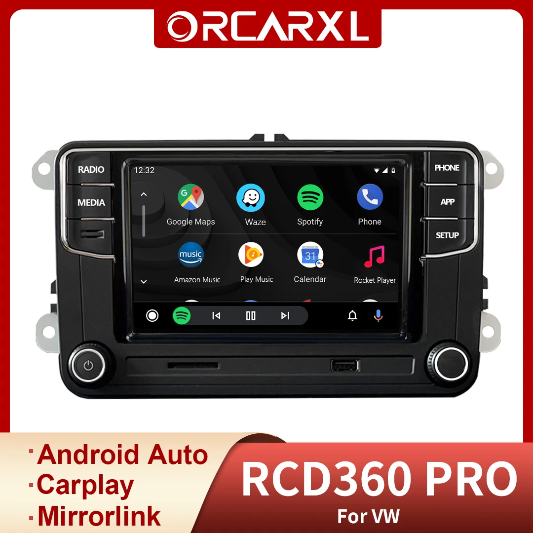 Автомобильный радиоприемник NONAME RCD360 PRO MIB Android Carplay BT стерео 6RD035187B 2 din плеер для VW