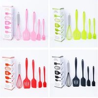 5pcs silicone spatula kitchen utensils cooking multi purpose cake spatula baking tools nonstick cookware for kitchen gadget sets