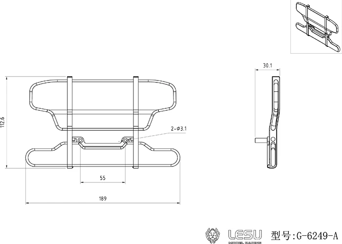 металлический передний бам