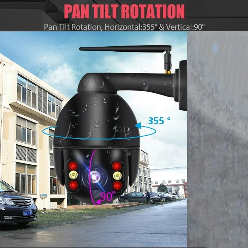 Новая беспроводная IP скоростная купольная камера Wifi HD 1080P PTZ для наружного видеонаблюдения с автофокусом 5X зумом Поддержка sd-карты металлическое наблюдение