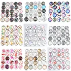 Украшения со сменными буквами, стеклянные, 18 мм, 10 шт.лот