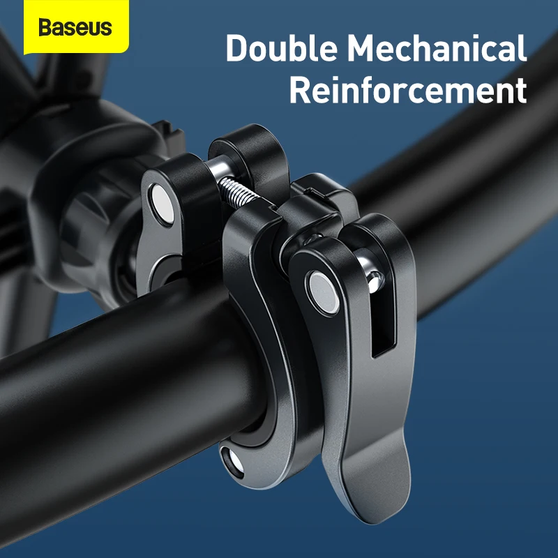 baseus bicycle phone holder stand 360° rotation support 4 7 6 7 inch phones motorcycle phone holder for iphone 12 xiaomi samsung free global ship