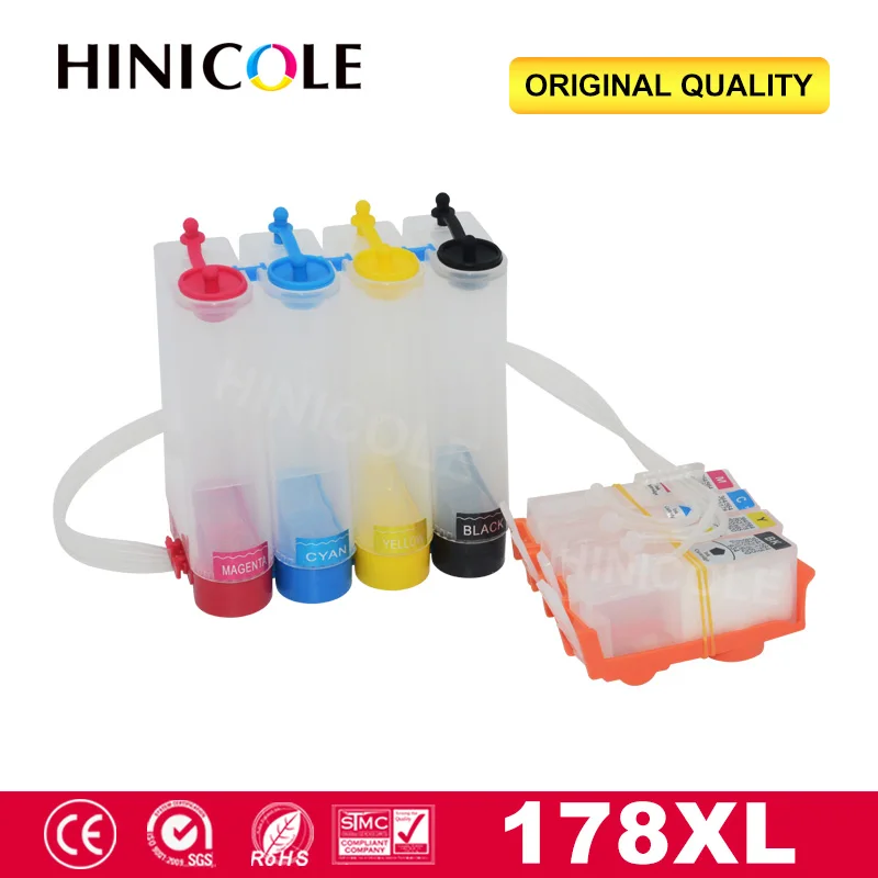

Hinicole Continuous Ink System For HP178 XL Photosmart 5510 5511 5512 5514 5515 5520 5521 6510 6512 Printer
