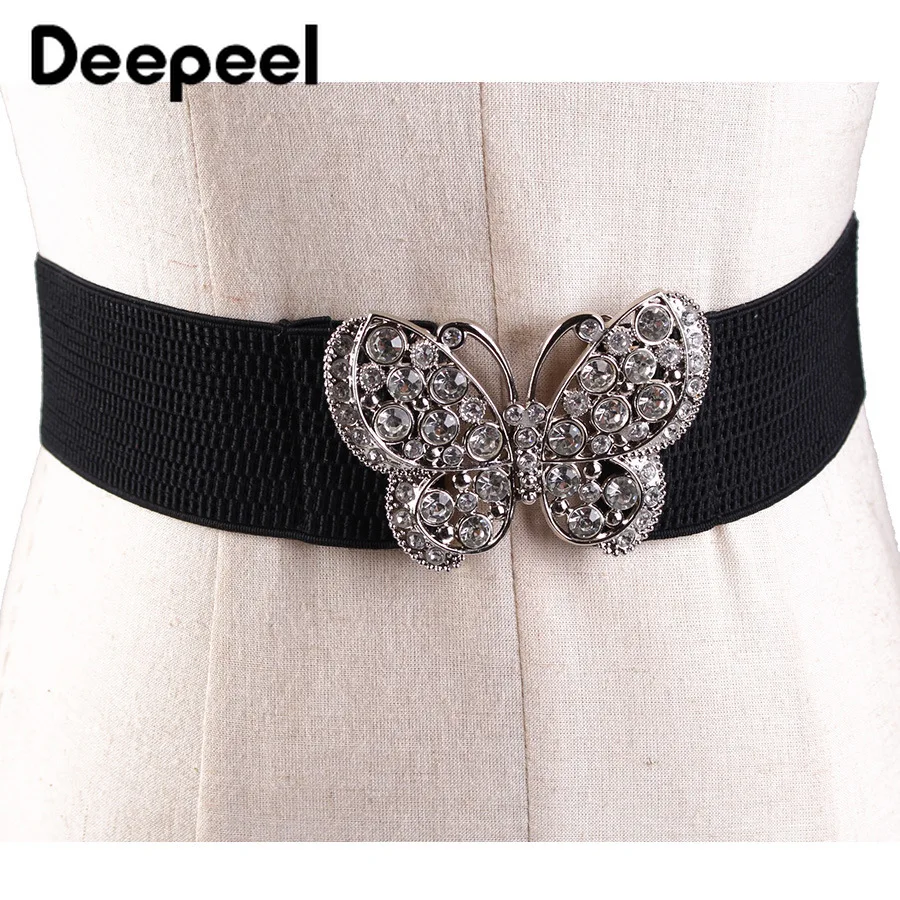 Deepeel 1 шт. 5 8*60 80 см Для женщин черный бриллиант Широкие пояса Hige талии эластичная