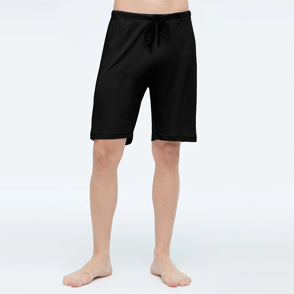 LILYSILK Silk Knit Loungewear Set For Men Short Sleeve Round Collar Tee and Shorts Casual Home Cothing Free Shipping