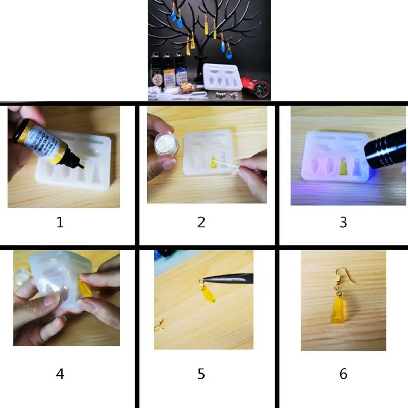 Ручной работы Ушные Крючки Клип эпоксидной Материал посылка &quotсделай сам&quot с