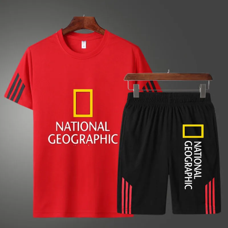 

2021 Summer Tracksuit Men Sportswear Two Piece Set T-shirt and Shorts Male Tracksuit