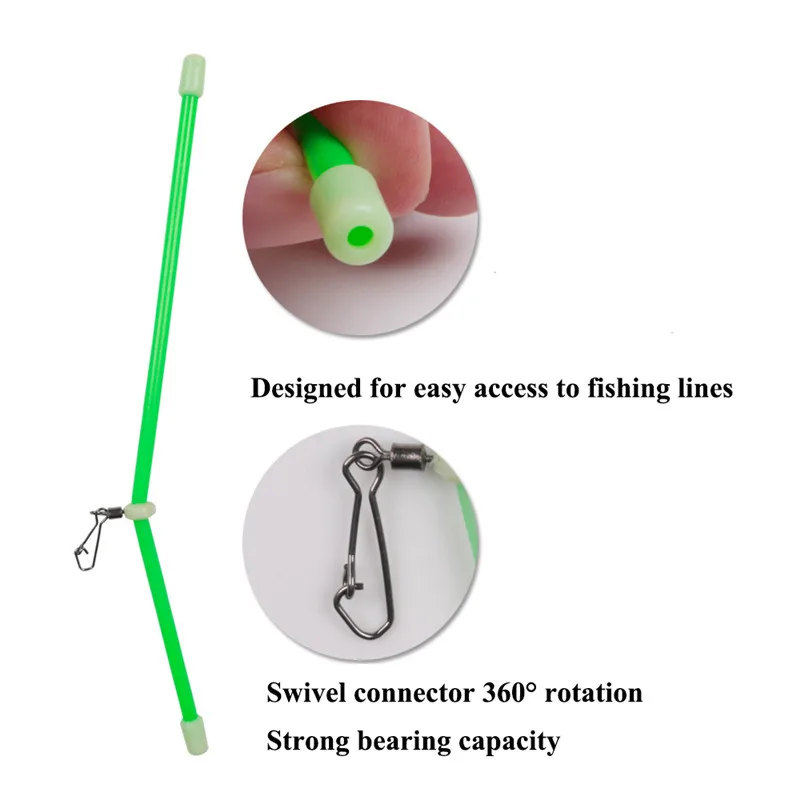 

5PCS Luminous Plastic Fishing Tube Balance Bracket Fishing Gear Fishing Balance Connector Accessories Fishing Tackle Tools