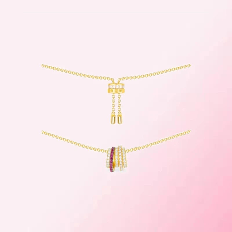 

1:1 Make 925 Sterling Silver Customized Multi-ring Design Personalized Exquisite Fashion Necklace