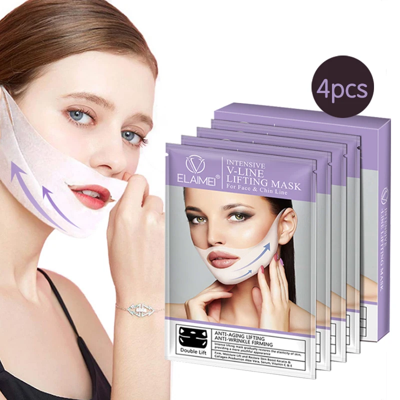 4D двойная V образная маска для лица инструменты подтяжки подвесная ушей