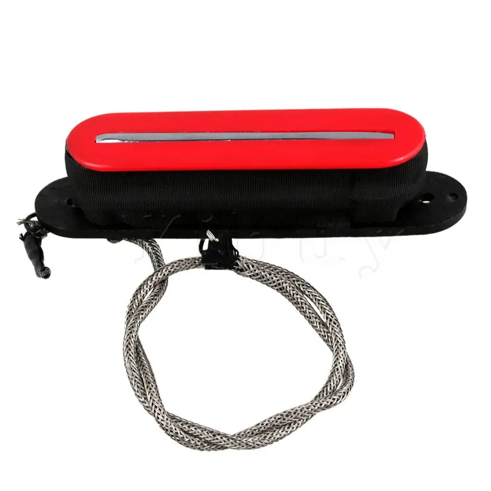 Yibuy красный металл пластик одной катушки гитары Пикап орбитальный стиль