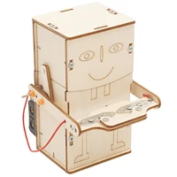 diy stem coin swallowing robot puzzle painted toys wooden model toy technology science education experiment kit toys for boy kid