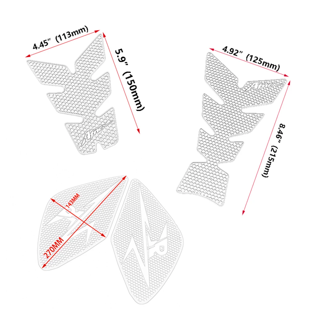

For Suzuki GSXR1000 2007-2008 K7 GSXR 1000 Motorcycle Rubber 3M Sticker Protector Fuel Tank Pad Non-slip Design