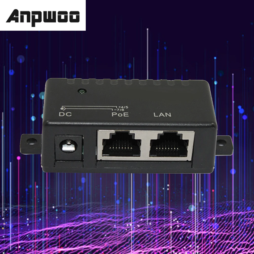 ANPWOO 1000 Мбит/с 5 в 12 В 24 48 В/1A POE инжектор питания сплиттер для IP камеры адаптер
