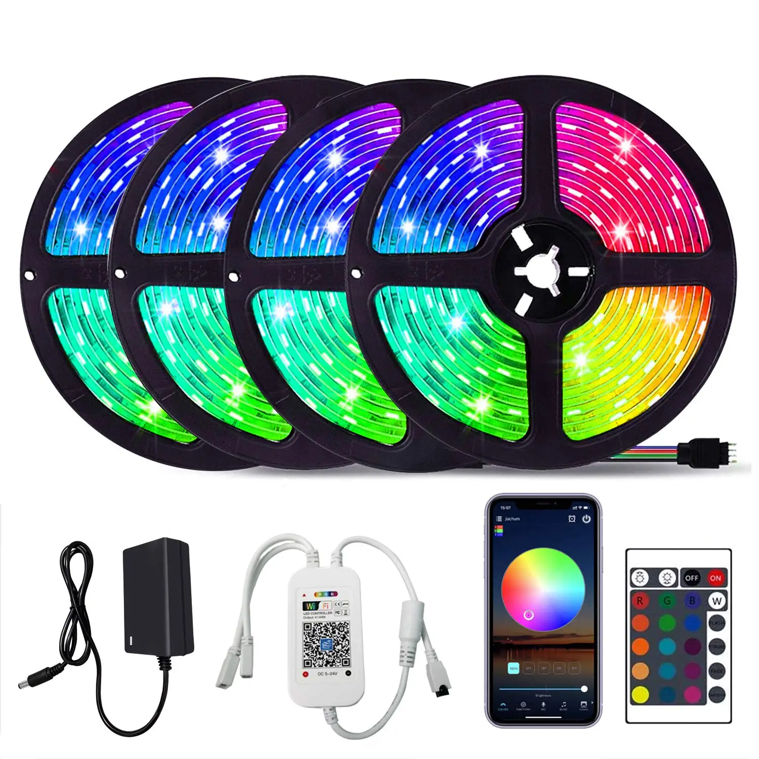 

5M-20M LED Light Strip 5050 Bluetooth WIFI Waterproof RGB 2835 Decoration BackLight Lamp Night light Luminous String For Bedroom