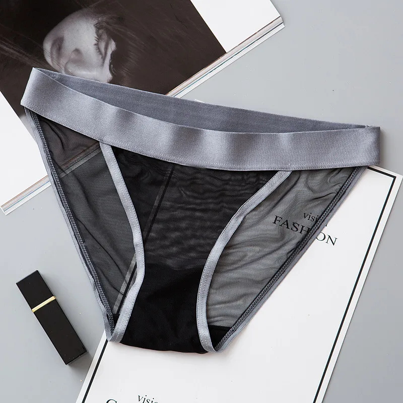 Прозрачные бесшовные трусики M L XL нижнее белье женские трусы со средней талией