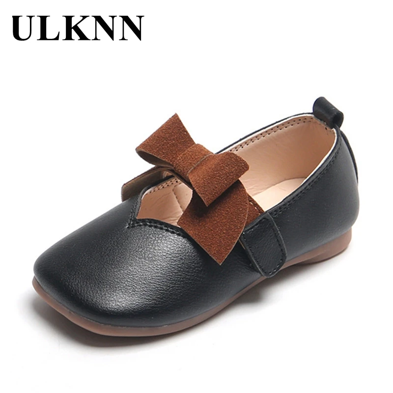 

Туфли ULKNN детские из искусственной кожи, мягкие, розовые, черные, 2020, От 1 до 6 лет