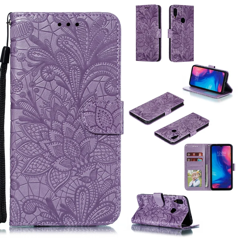 Кожаные чехлы книжки для Redmi Note 7 M1901F7G M1901F7H чехол с кружевными цветами Xiaomi Red mi NOTE PRO