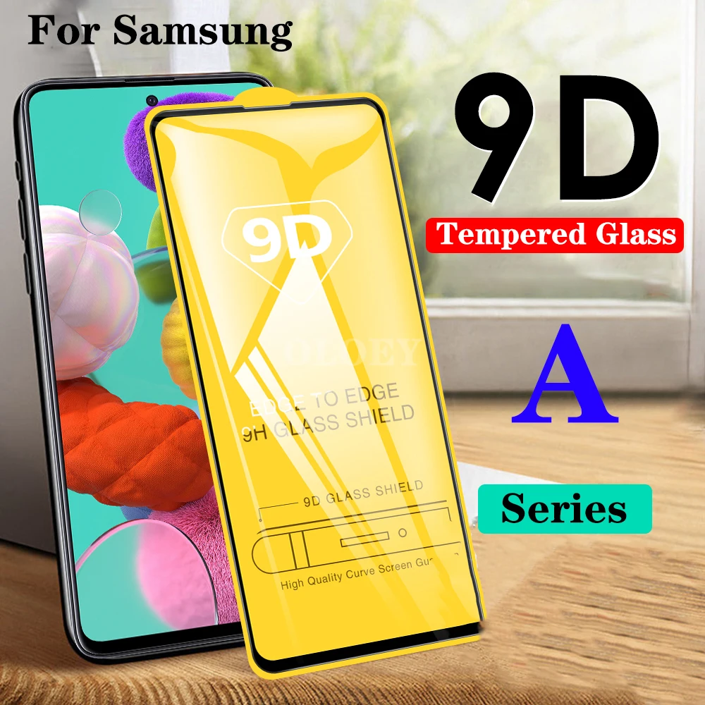 

9D Full Covered Tempered Glass For Samsung Galaxy A01 A11 A21 A31 A41 A51 A71 M51 Screen Protector Film for Galaxy A81 A91 Glass