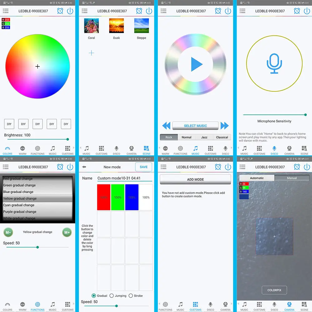 DC 5 24 в WIFI Одноцветный/CCT/RGB/RGBWW/RGB + CCT светодиодный светильник с контроллером Диммер