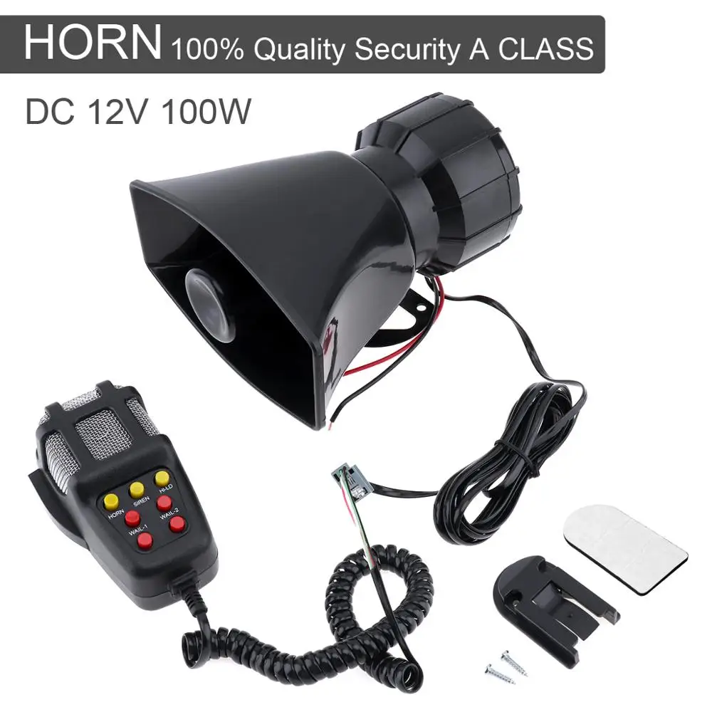 12V 100W 120 150dB 7 звуки автомобиля электронный Предупреждение сирена мотоцикл