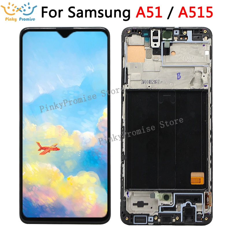 OLED для Samsung Galaxy A51 ЖК дисплей с рамкой дигитайзер в сборе A515 A515F A515F/DS A515FD