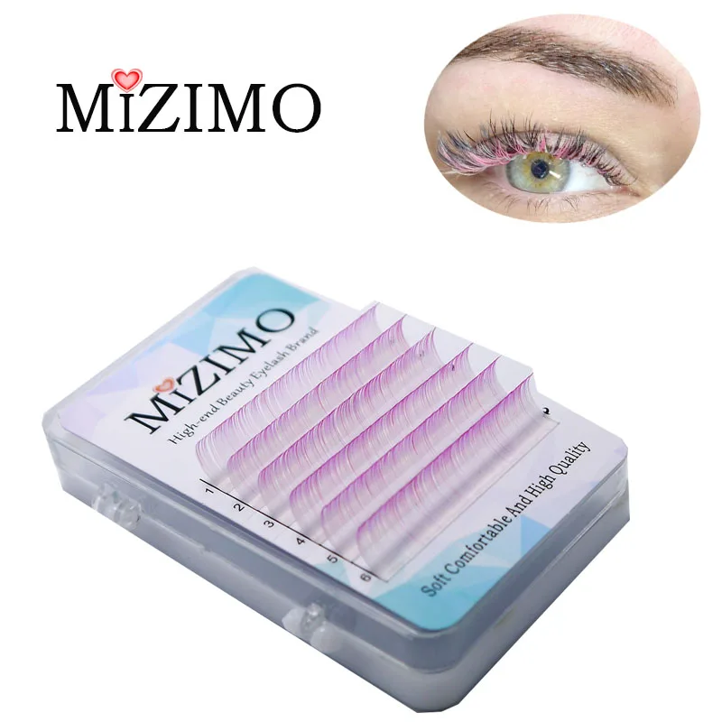 MIZIMO neue цвет pfropfen wimpern 0 07/0 1 мм 8-15 künstliche mähne weiß persönlichkeit verlängerung | Красота и здоровье