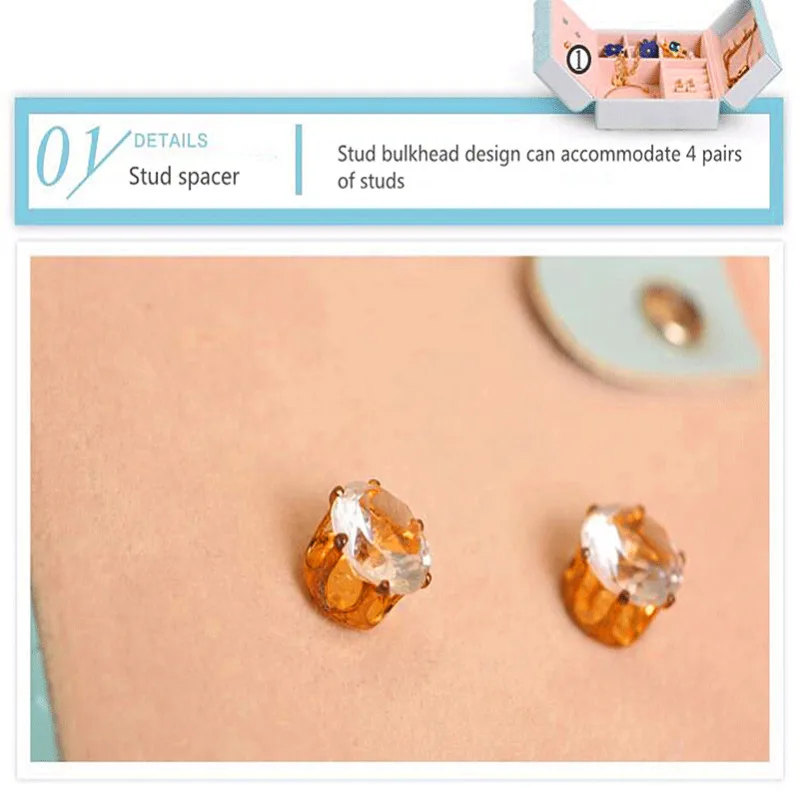 2020 популярная картонная коробочка для колец и украшений портативный органайзер