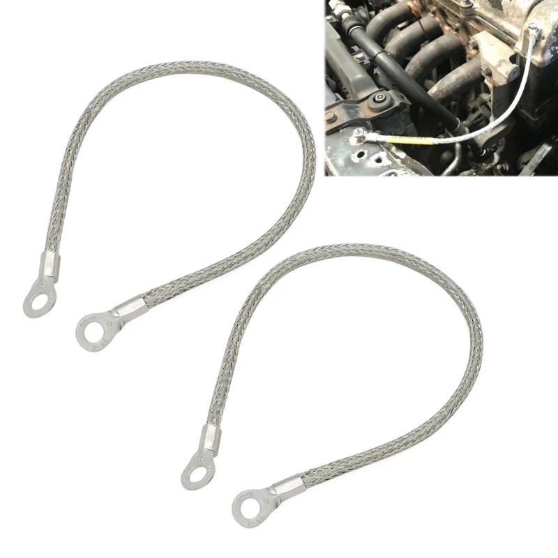 2/4Pcs 11Inch Universal Engine Ground Strap Wires Connections for K series K24 K20 EG EF EK DC2 KTH-GWP-011