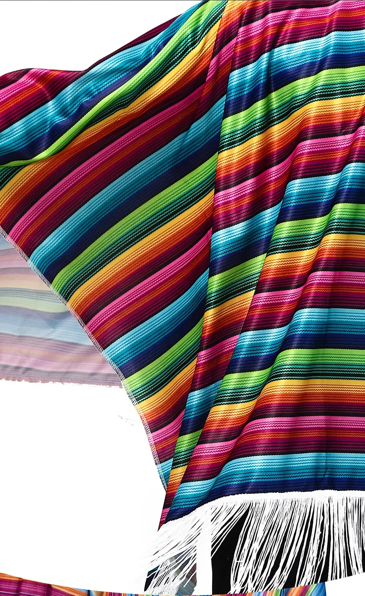 | Мексиканский плащ для взрослых женщин и мужчин костюм Морской Костюм ролевых