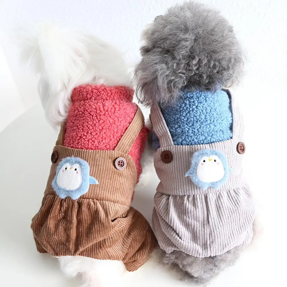 

50%HOTPet Jumpsuit Lovely Penguin Design Warm Soft Pet Dogs Romper Clothes Pet Supplies