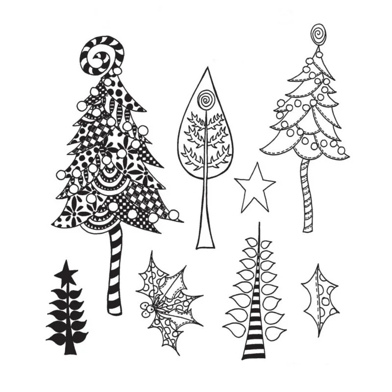 Дерево для деревьев металлические штампы и четкие Крафтовая окраска Скрапбукинг
