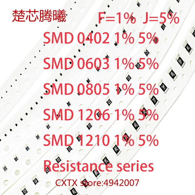 5000 шт. SMD 1206 J 5% 2R 2R2 2R4 2R7 3R 3R3 3R6 3R9 1/4W 100% Новинка | Электроника