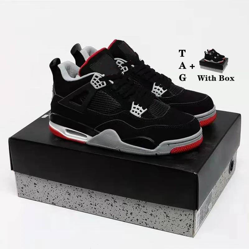 

New Bred 4s Mens Basketball Shoes University Blue Pure Money Red Metallic Royalty Sail Shoes 4 Women Sports Sneakers