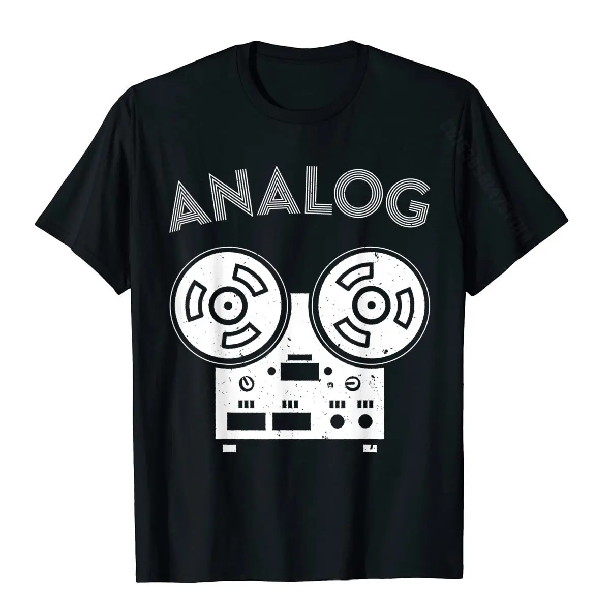 

Analog Vintage Reel To Reel Audio Recording Sound Engineer T-Shirt Tops T Shirt Retro Normal Cotton Men Top T-Shirts Crazy