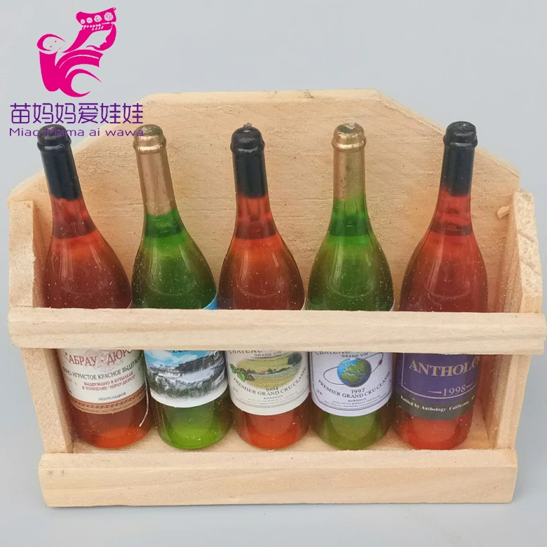 Миниатюрная имитация фруктов кухонные кастрюли для винных бутылок блюда хлеб