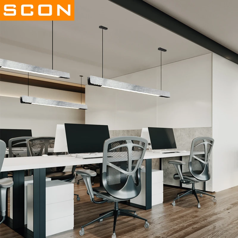 SCON Minimalist dining room chandelier modern minimalist LED long table bar Nordic office lamp | Освещение