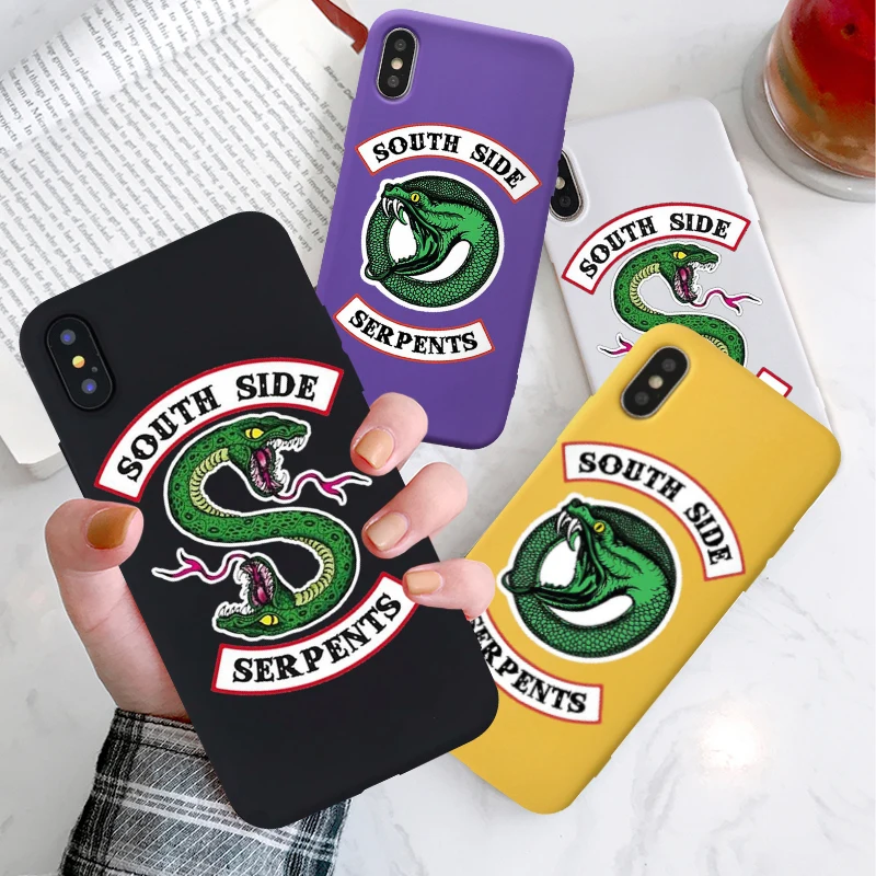 GYKZ Американский ТВ ривердейл Southside Serpents чехол для телефона iPhone X 11 Pro XS MAX XR X 7 8 6 6s Plus Мягкая силиконовая задняя крышка