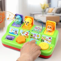 cute cartoon animal shape peekaboo pop up interactive toy with music kids gift memory training toddlers development toys game