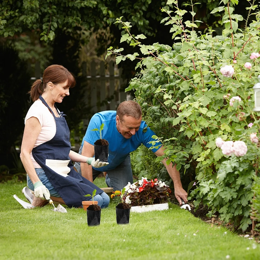 

100pcs Simple Nursery Bags Durable Flower Grow Pouches Practical Nutrition Bags