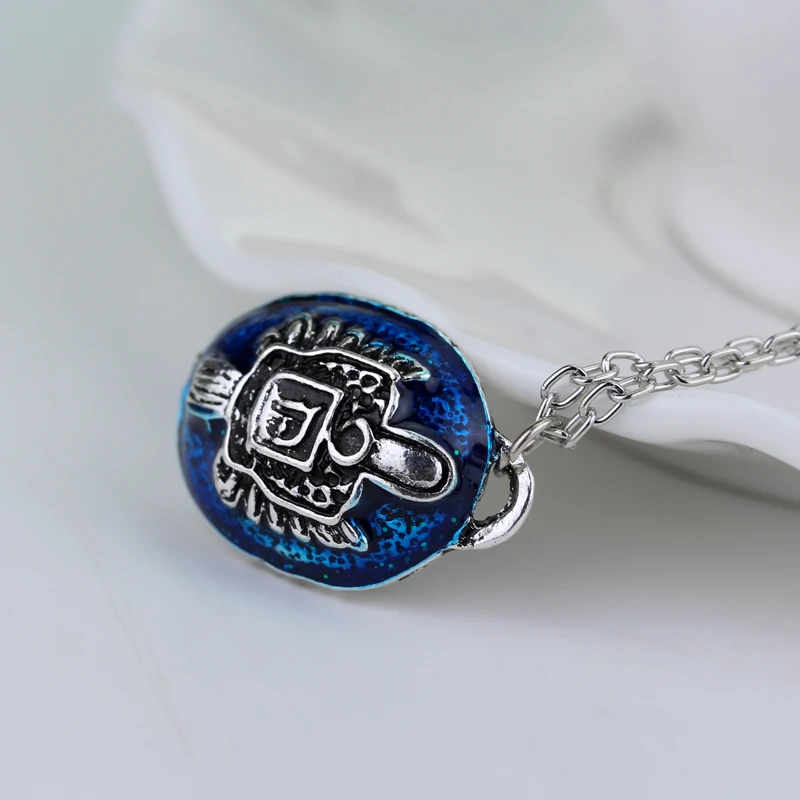 Ожерелье с синей эмалью Дневники вампира Деймона стиле S и D винтажные Подвески