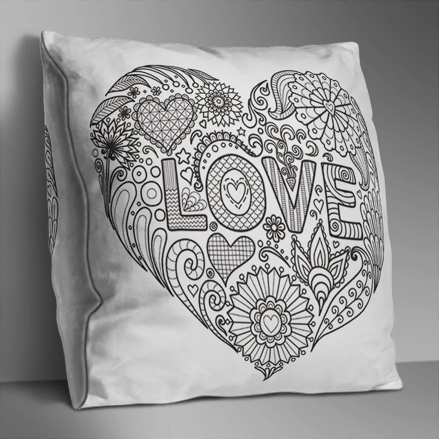 

Cute Double Side Print Cushion Cover Polyester Decorative for Sofa Seat Soft Throw Pillow Case Cover 45x45cm Home Decor