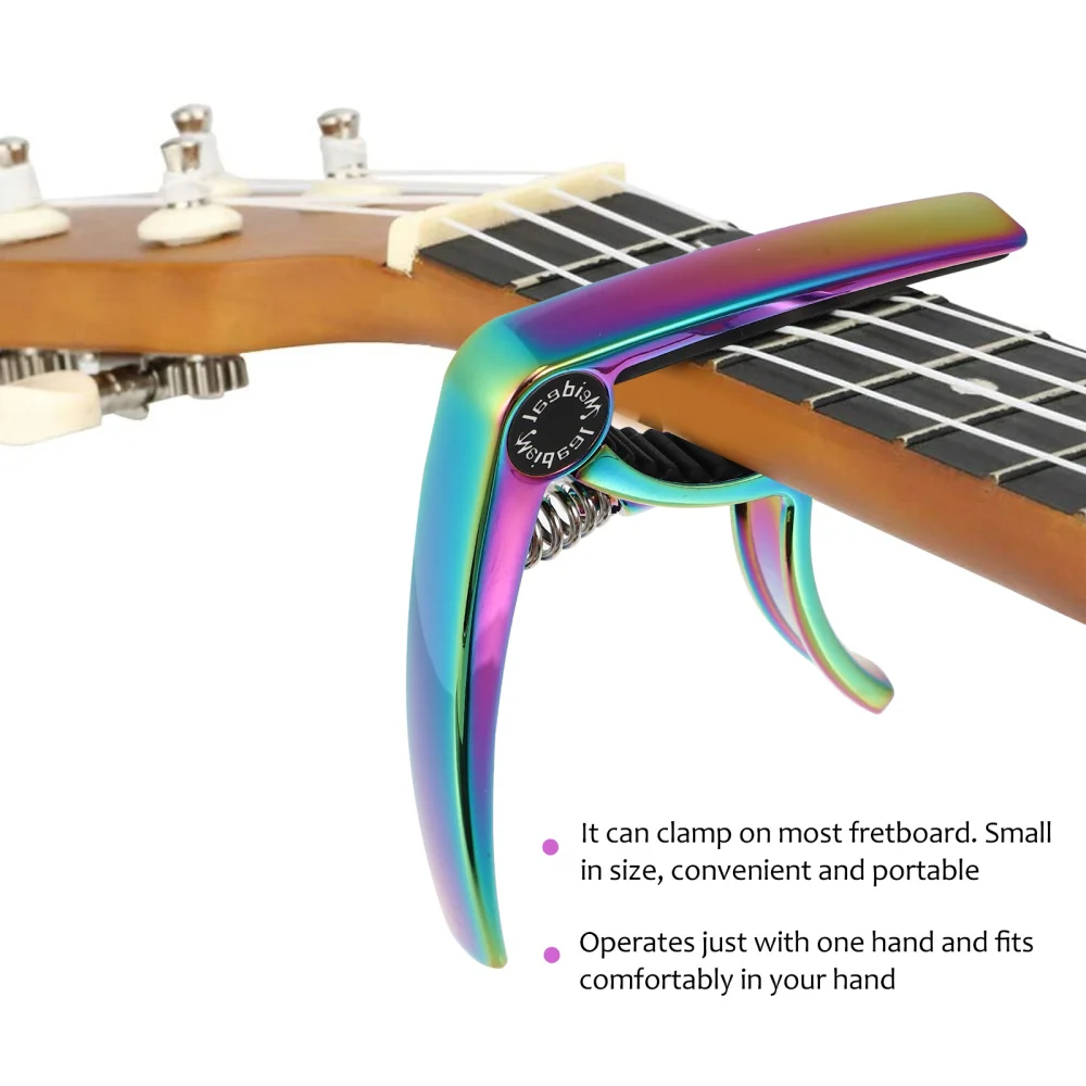 

1pc Zinc Alloy Guitar Capo Professional Guitar Tuner Ukulele Clip-on Tuner